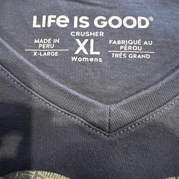 Life is Good “beach please” v-neck t-shirt - Picture 2 of 2